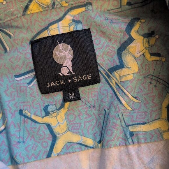 NWT Jack + Sage Mountain top Camp Shirt Apres Ski Blue size M - Picture 5 of 10